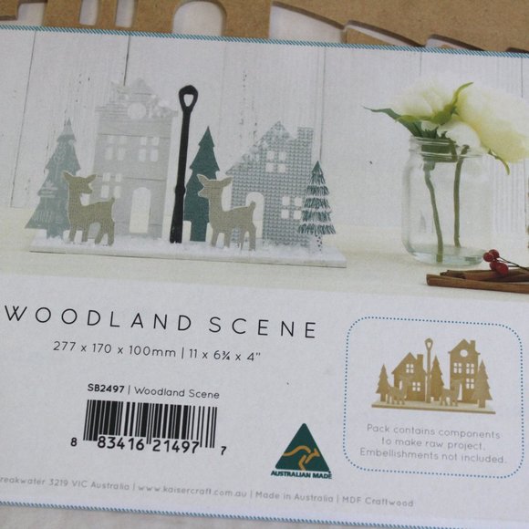 Kaisercraft Christmas Village Scene DIY Blank Wood - Picture 5 of 6